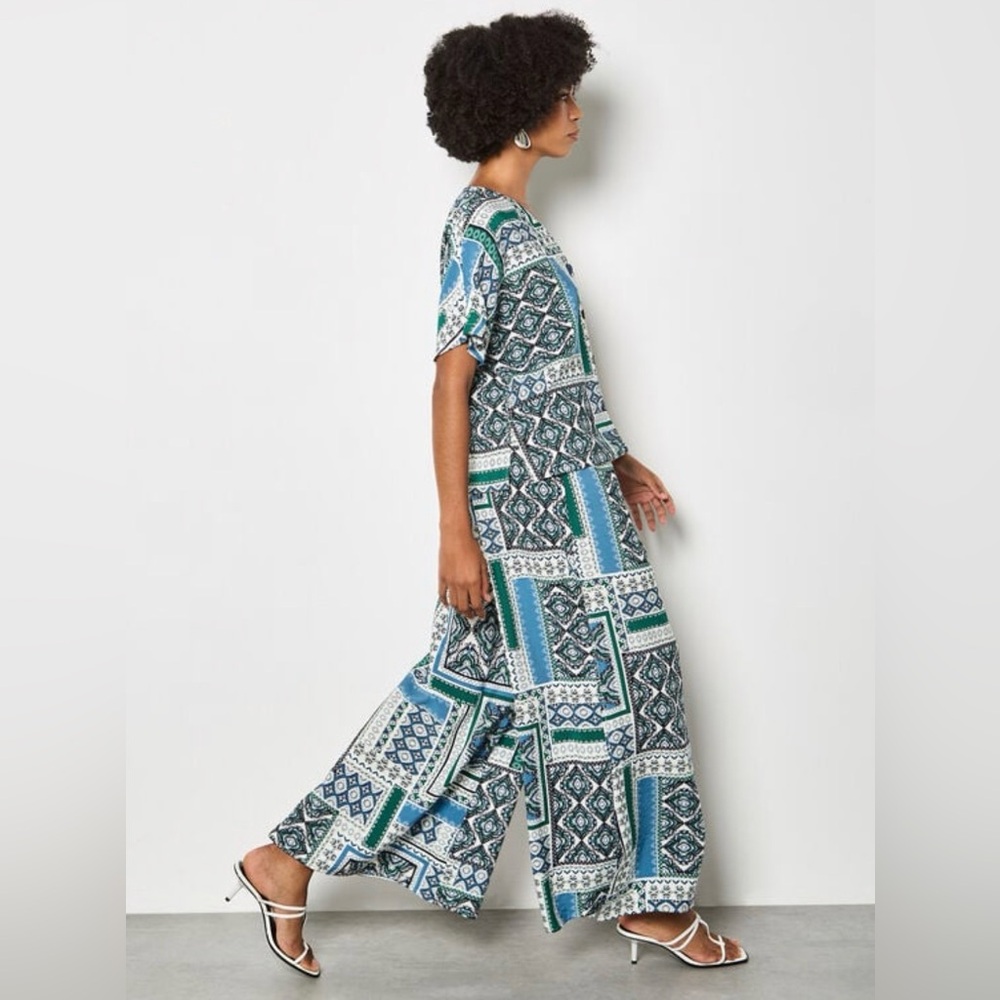 APRICOT 🍑-Folk Patchwork Wide Leg Trousers